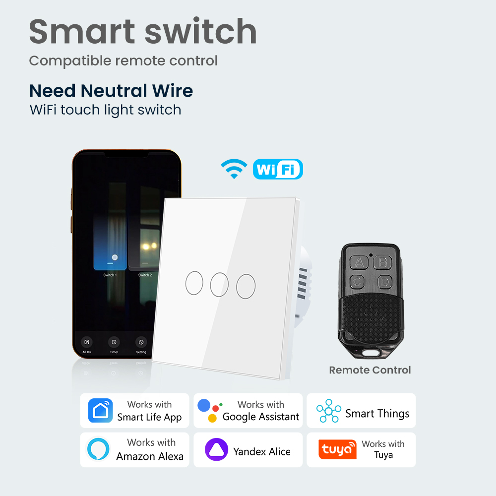 Smart Home Lg - สวิตช์อัจฉริยะ EU รองรับ Alexa สวิตช์ RF