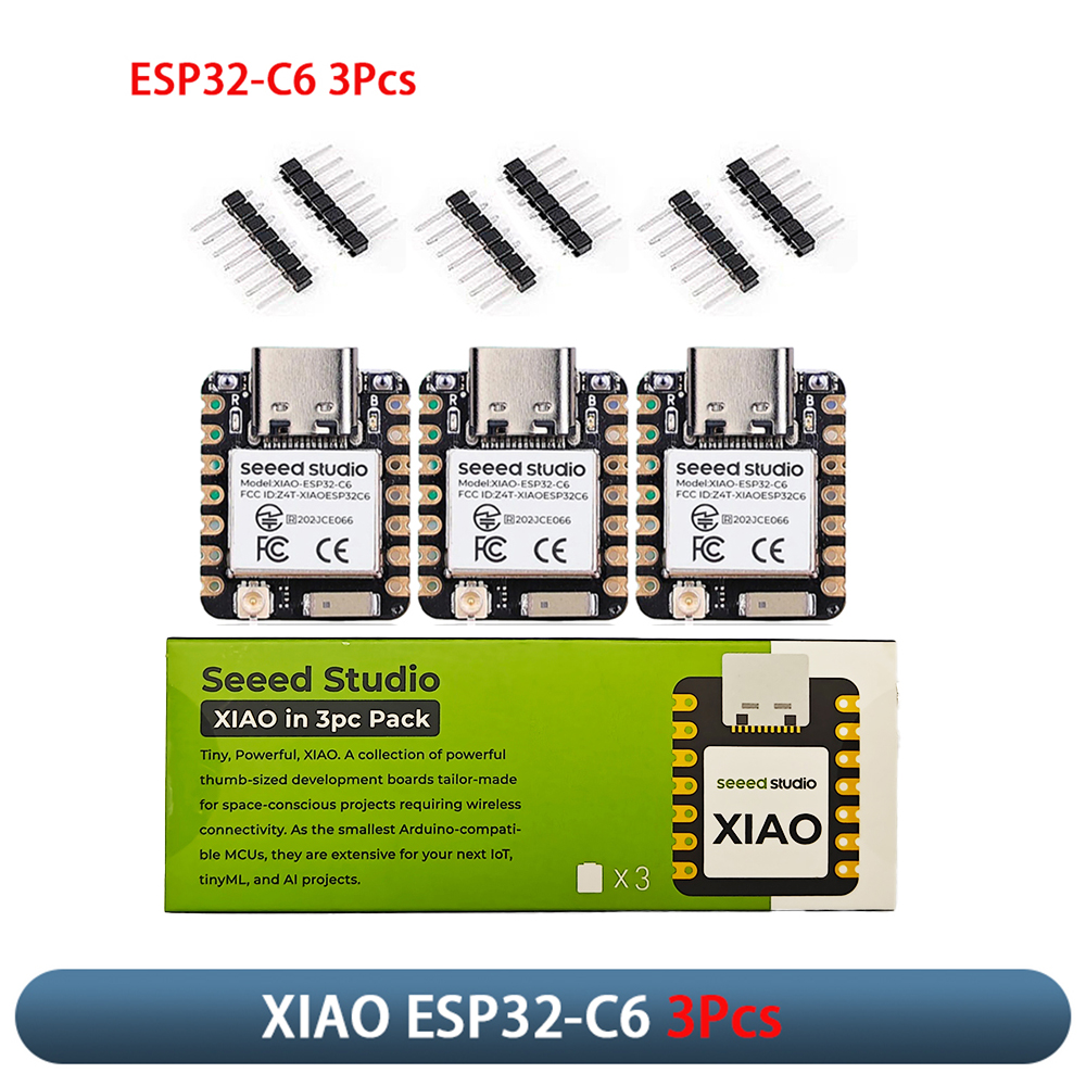 Smart Home Arduino - XIAO ESP32-C6 3 ชิ้นบอร์ดพัฒนาโมดูล 2.4GHz WiFi6
