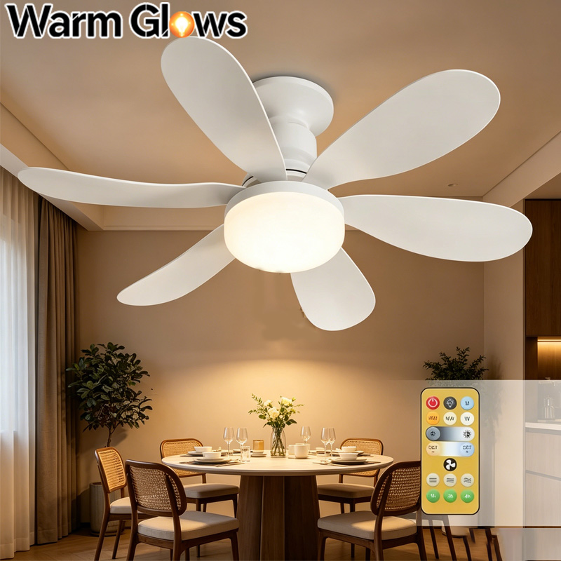Smart Bathroom Fan - พัดลมเพดาน LED พร้อมรีโมทคอนโทรล สำหรับปรับความสว่าง พัดลมเพดานแบบมีไฟ พร้อมรีโมทคอนโทรล