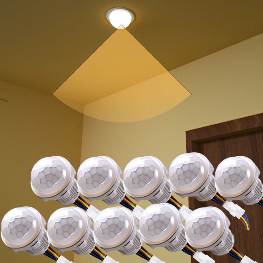 Smart Home Appliances - เซ็นเซอร์ตรวจจับความเคลื่อนไหวอัตโนมัติสำหรับบ้านอัจฉริยะ AC 110V 220V ไฟกลางคืนขนาดเล็ก เซ็นเซอร์ตรวจจับความเคลื่อนไหวแบบอินฟราเรด