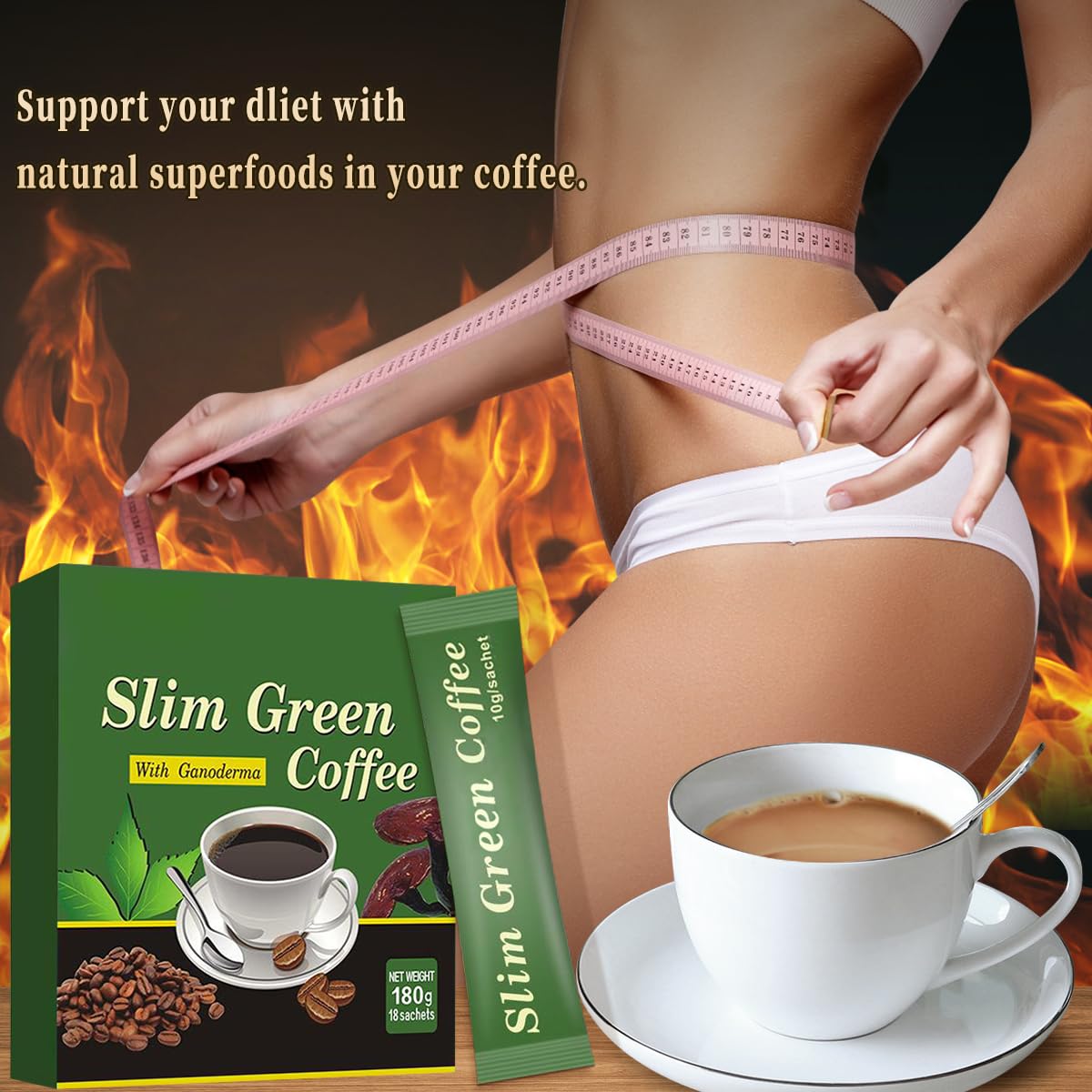 Smart Home Green - 18 ชิ้น/กล่อง Premium Slim กาแฟสีเขียวสําหรับลดน้ําหนัก Super