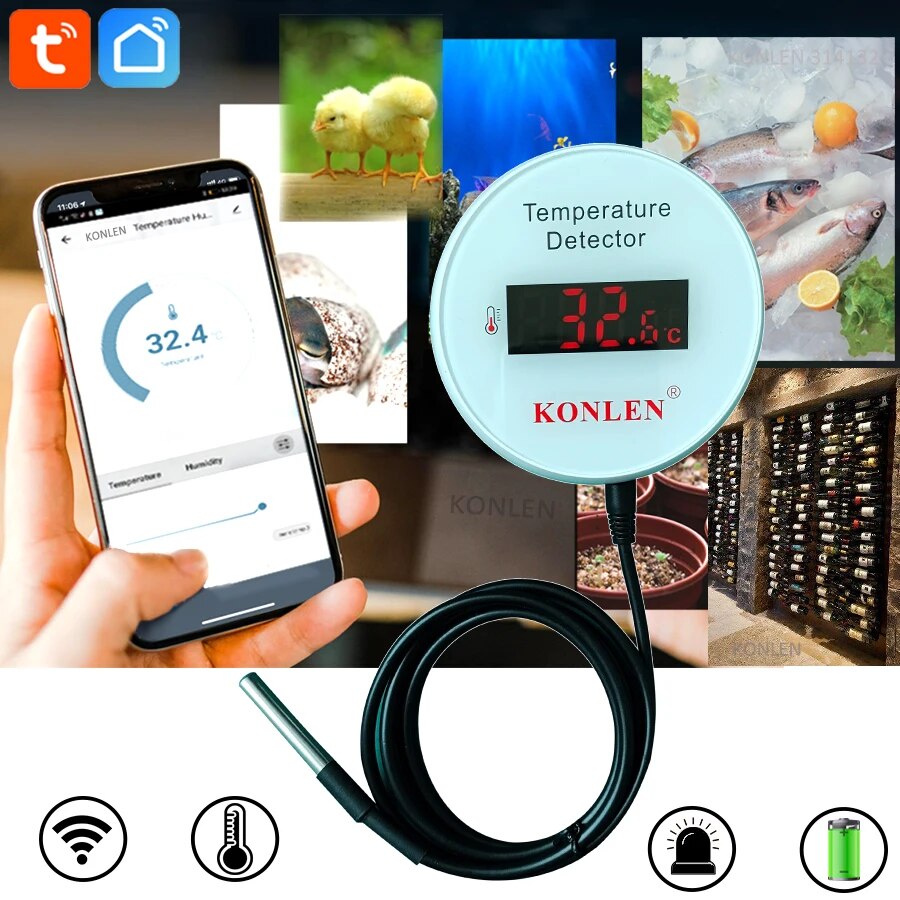 Konlen Tuya เซ็นเซอร์อุณหภูมิ  - Smart Home Green บทวิจารณ์และราคา