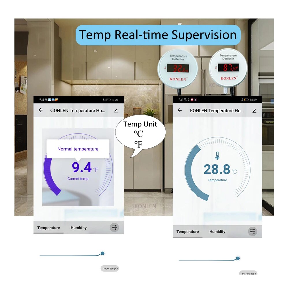 Konlen Tuya เซ็นเซอร์อุณหภูมิ  - Smart Home Green บทวิจารณ์และราคา