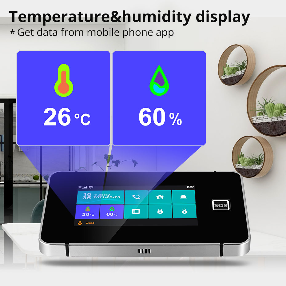 KERUI G60B WIFI GSM 4.3 นิ้วหน - Smart Home Dashboard บทวิจารณ์และราคา