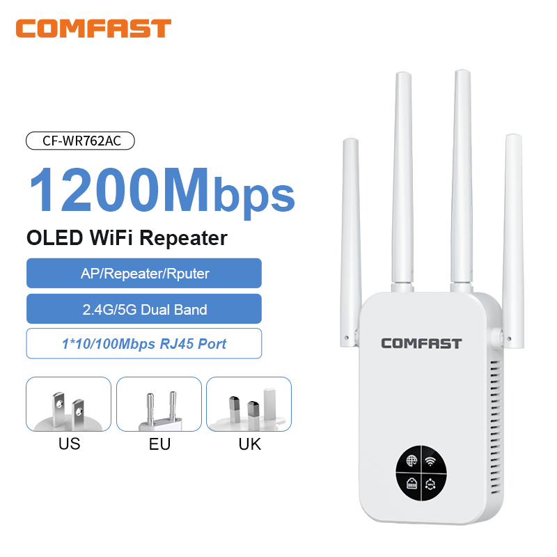 COMFAST 1200Mbps Wifi Repetido - Smart Home X10 บทวิจารณ์และราคา