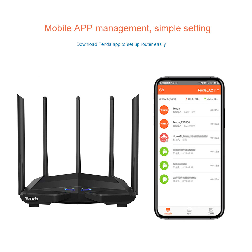 เราเตอร์ WiFi แบบกิกะบิต Tenda - Smart Home X10 บทวิจารณ์และราคา