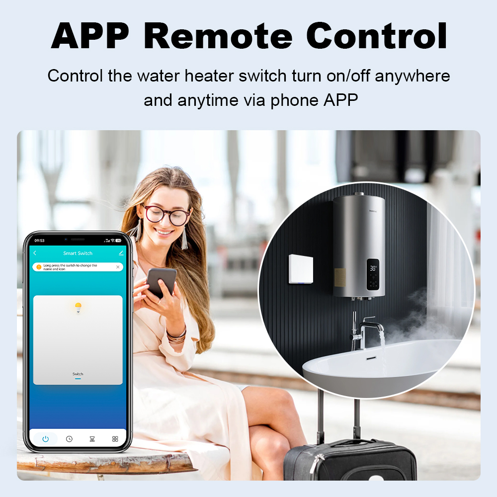 สวิตช์ควบคุมเครื่องทำน้ำร้อนอั - Smart Home Sistem บทวิจารณ์และราคา
