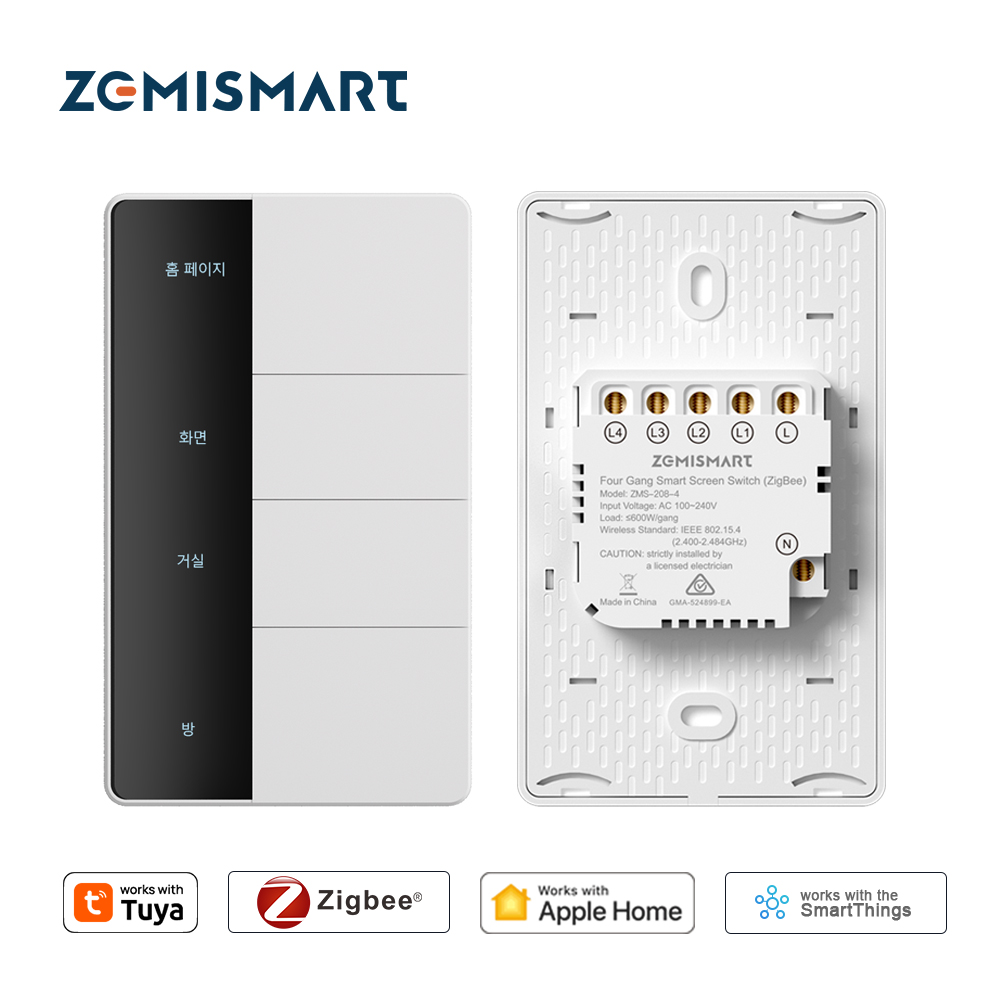 สวิตช์ไฟแบบกด 1234 Gang US Typ - Smart Home Hub Matter บทวิจารณ์และราคา
