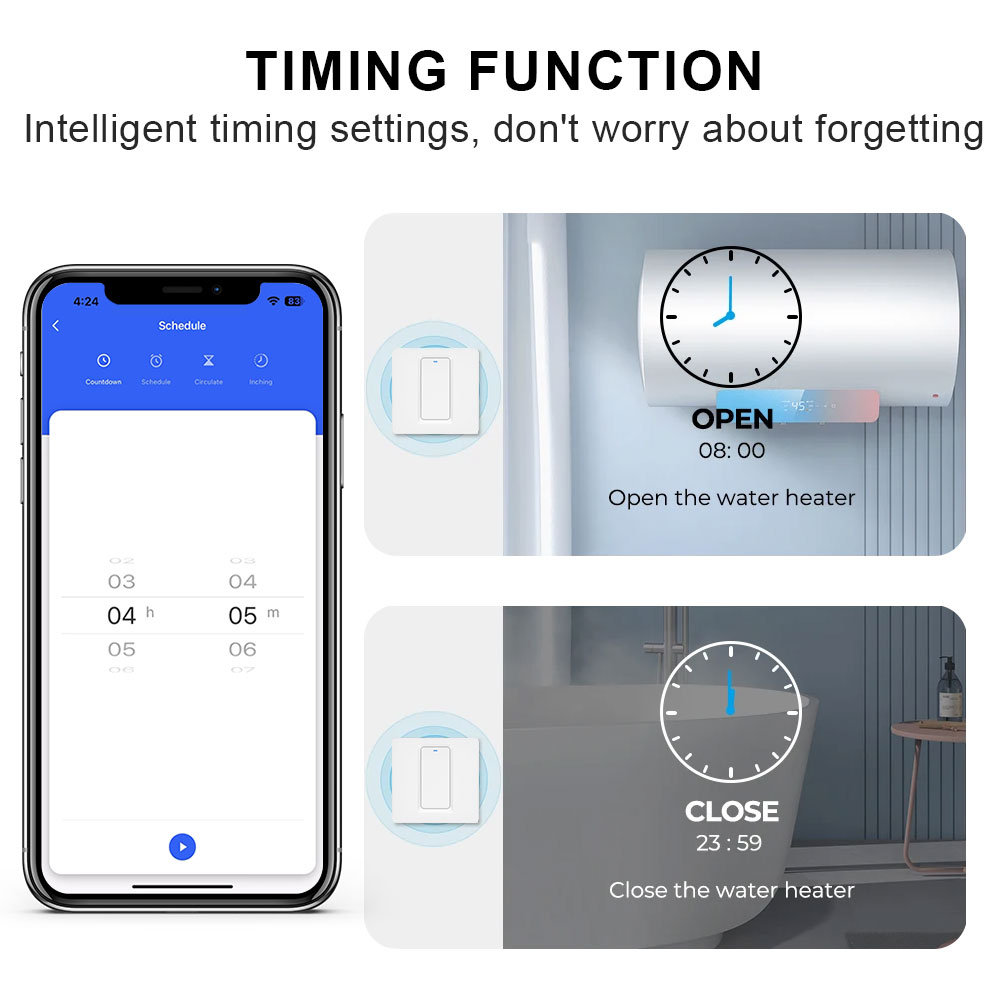 สวิตช์เครื่องทำน้ำอุ่นอัจฉริยะ - Smart Home Sistem บทวิจารณ์และราคา