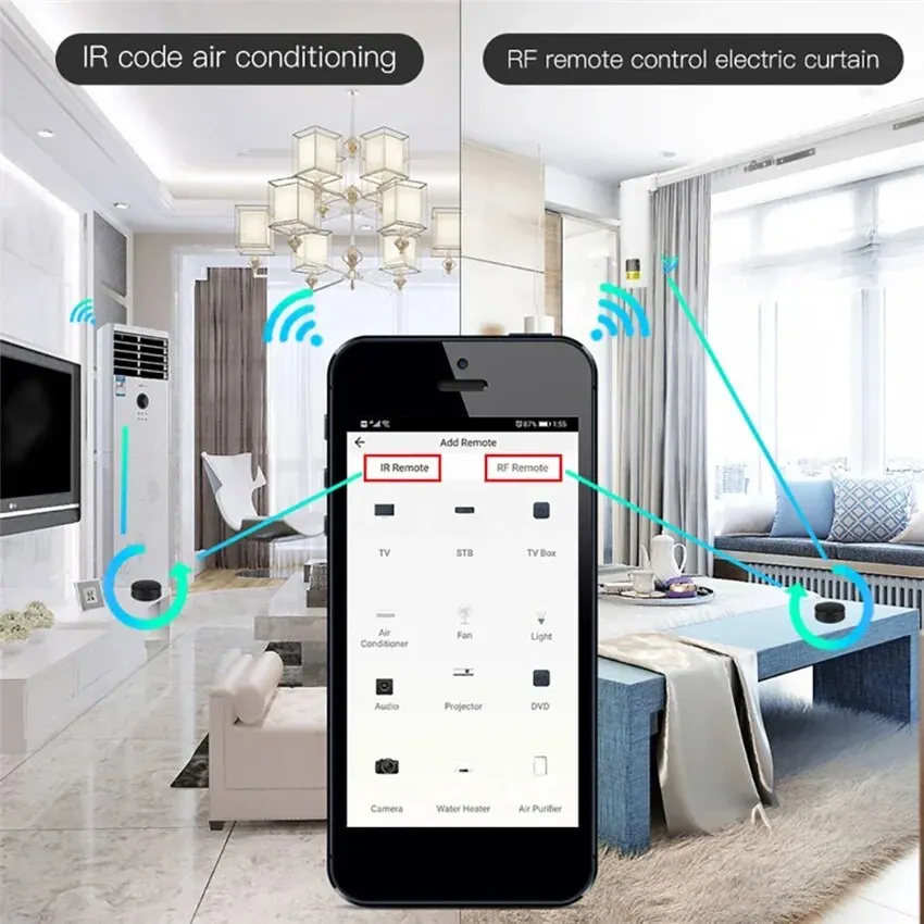 รีโมทคอนโทรล RF 433 IR อัจฉริย - Smart Home Lg บทวิจารณ์และราคา