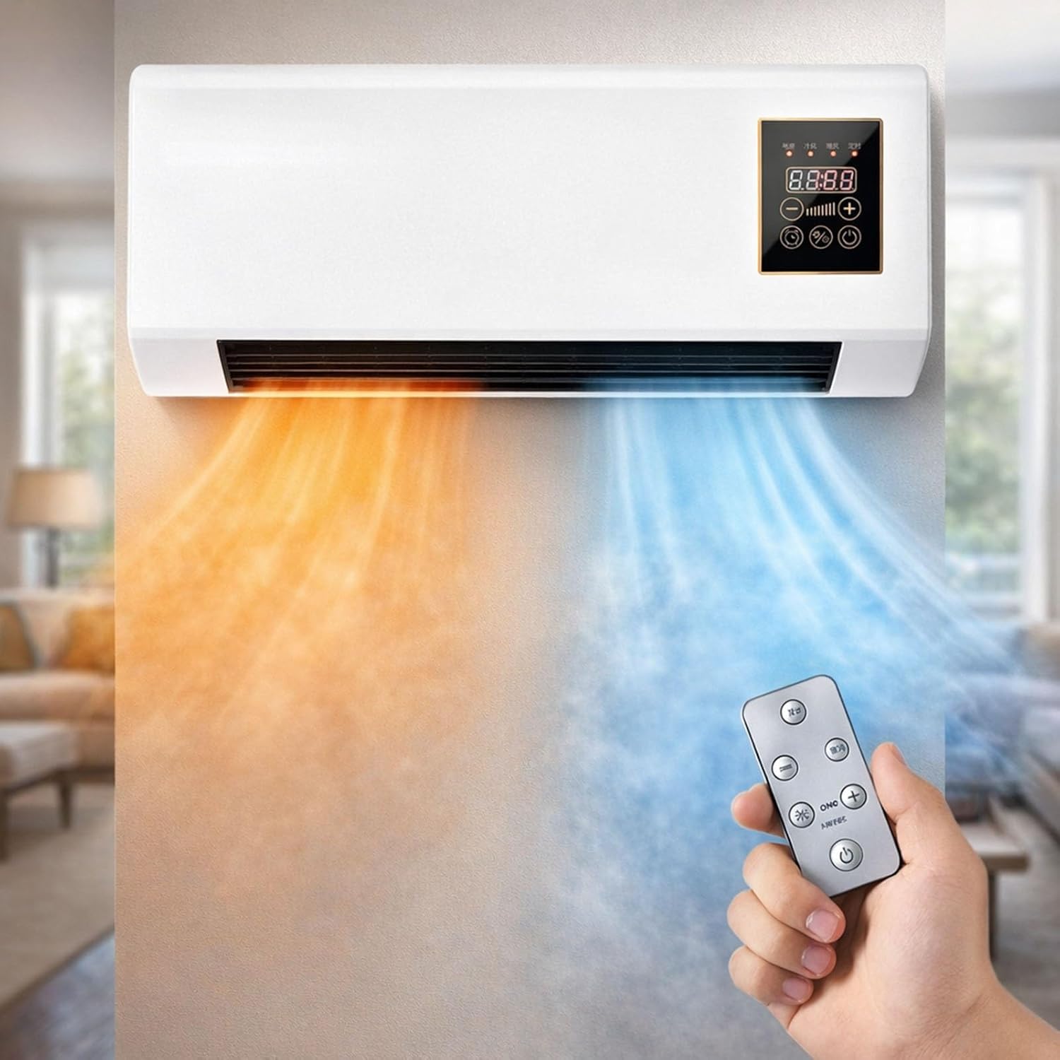 พัดลมแอร์แบบติดผนังพกพา 2 in 1 - Smart Bathroom Fan บทวิจารณ์และราคา
