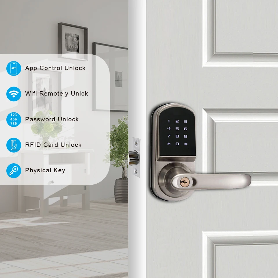 กุญแจล็อคประตูอัจฉริยะโลหะผสมส - Airbnb Smart Home บทวิจารณ์และราคา