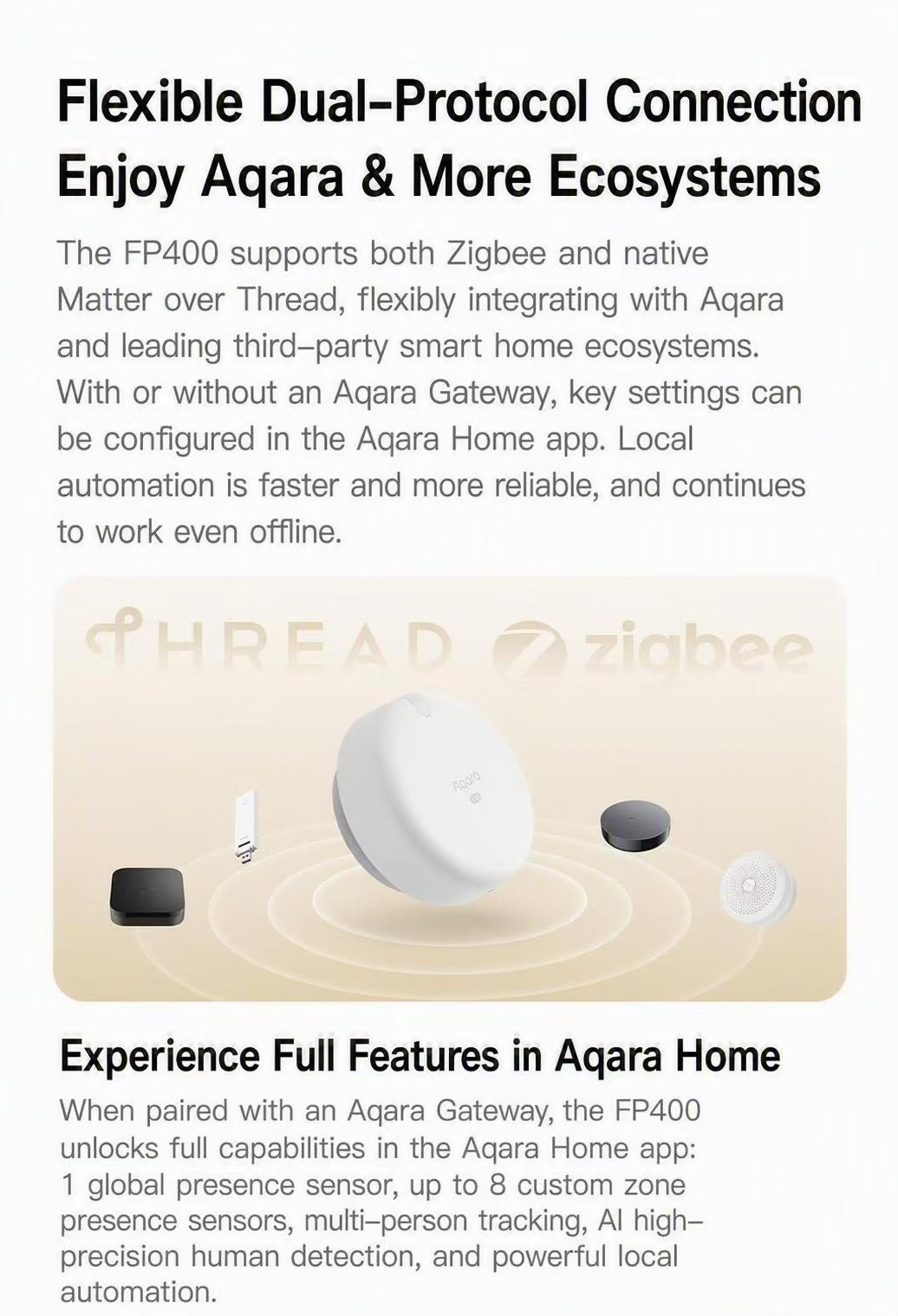 Aqara FP400 เซ็นเซอร์ตรวจจับกา - Smart Home Dashboard บทวิจารณ์และราคา