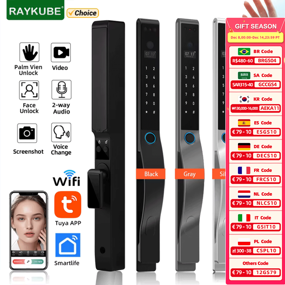 RAYKUBE DQ10 Tuya WiFi ปาล์ม V - Smart Home Ezviz บทวิจารณ์และราคา